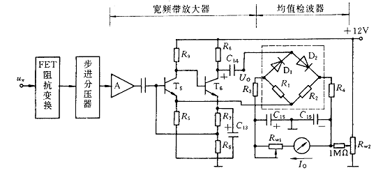 1晶体管毫伏表工作原理   晶体管毫伏表测量交流电压主要有检波-放大