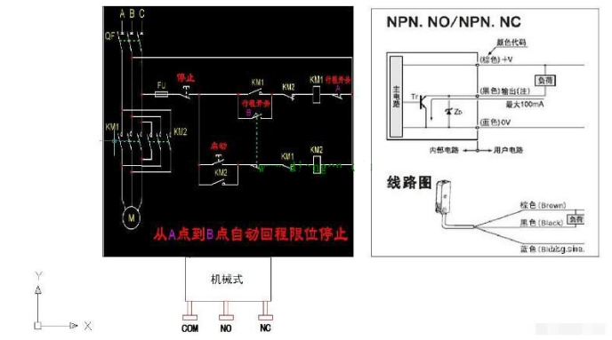 关于行程开关的接线方法