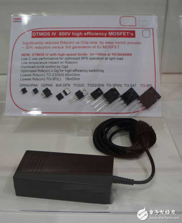 东芝展出新款超结构造MOSFET 缩短内置二极管反向恢复时间