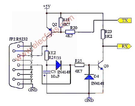 串口控制的LED灯电路图