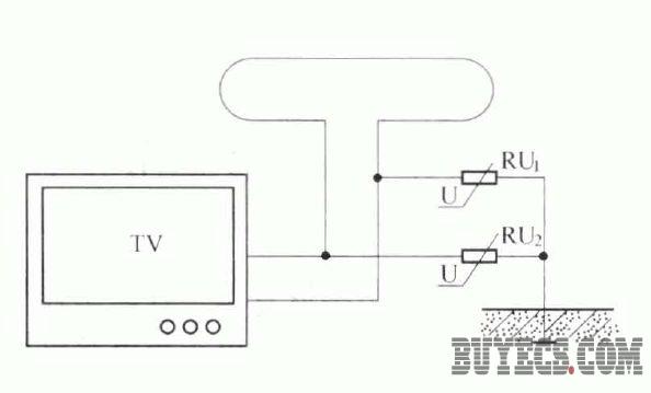 电视机防雷保护电路
