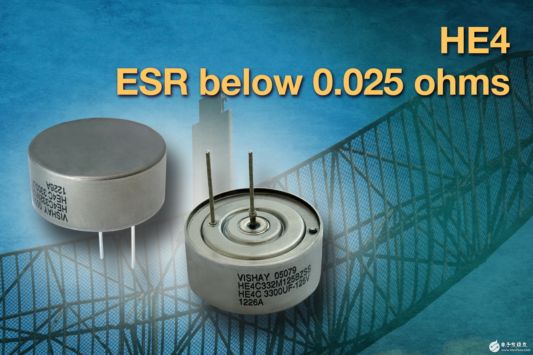 Vishay发布用于军工和航天应用的新款液钽高能电容器