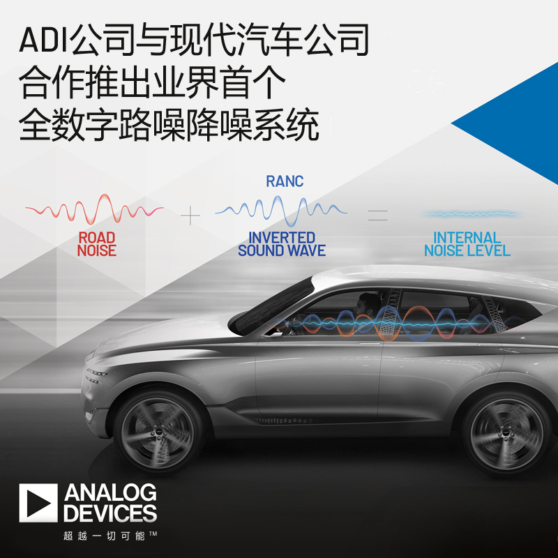 ADI公司与现代汽车公司合作推出业界首个全数字路噪降噪系统