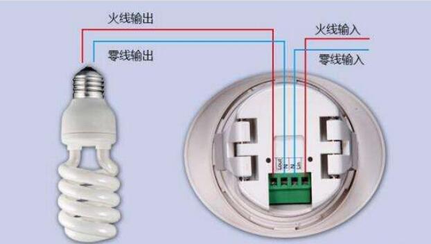 声控开关安装接线方法_声控开关接线实物图