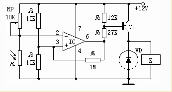 光敏电阻典型应用电路