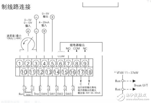 电位器与变频器如何连接