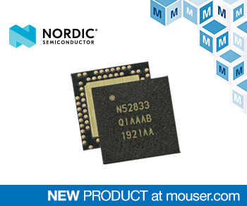 贸泽电子备货Nordic nRF52833多协议SoC支持更高温度的专业照明设计