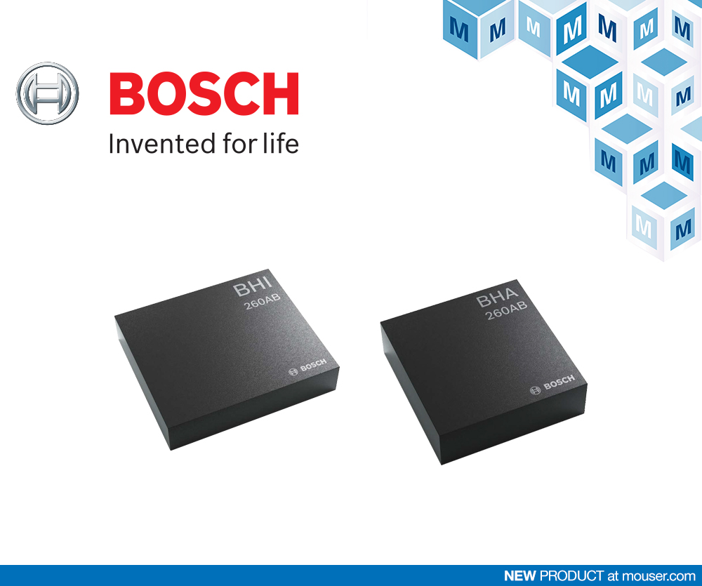 贸泽电子开售Bosch Sensortec BHI260AB和BHA260AB智能传感器 让可穿戴设备功耗更低、性能更高