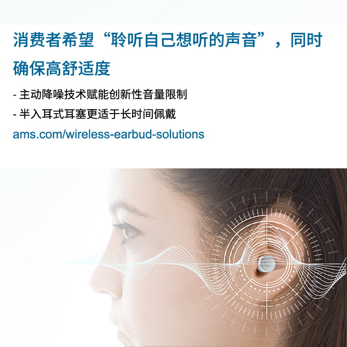 艾迈斯半导体调查发现，消费者希望“聆听自己想听的声音”，同时舒适度不受影响