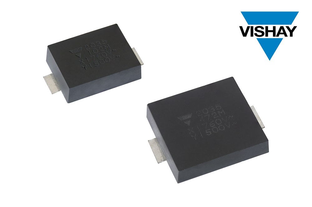 Vishay推出性能先进的高可靠性表面贴装陶瓷安规电容器