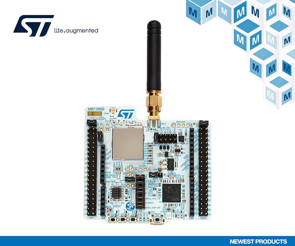 贸泽电子开售ST STM32WL Nucleo-64开发板 支持全球第一款LoRa Soc