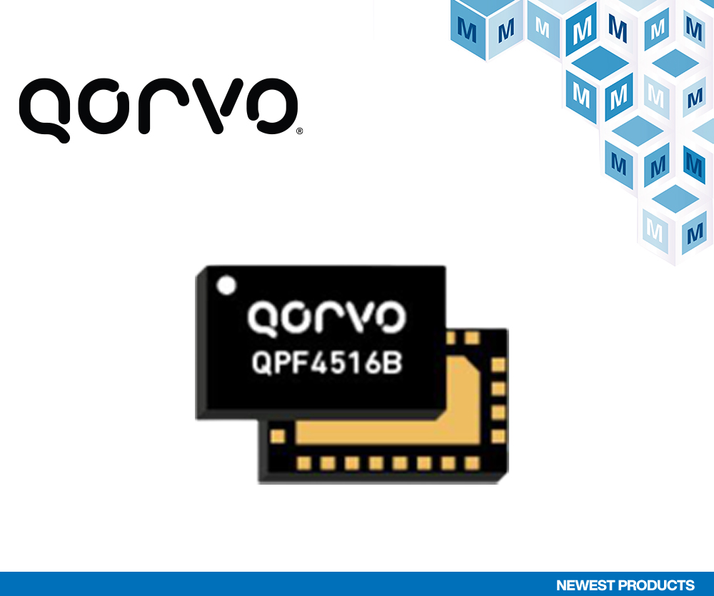 贸泽电子开售Qorvo QPF4516B Wi-Fi 6前端模块