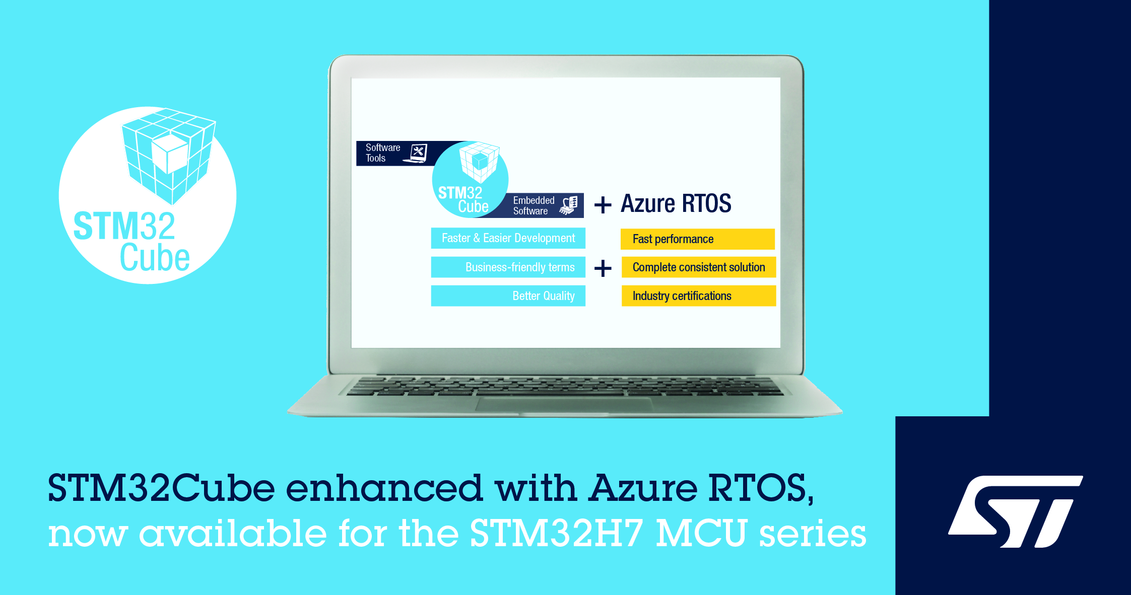 意法半导体发布新软件包 支持在STM32 MCU上开发Microsoft® Azure RTOS项目，加快智能产品研发周期