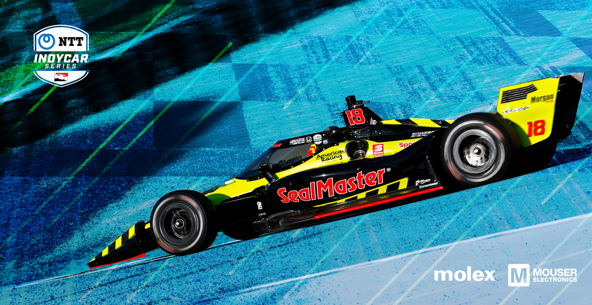 贸泽与Molex共同赞助Dale Coyne Racing with Vasser Sullivan车队的整个2021 IndyCar赛季