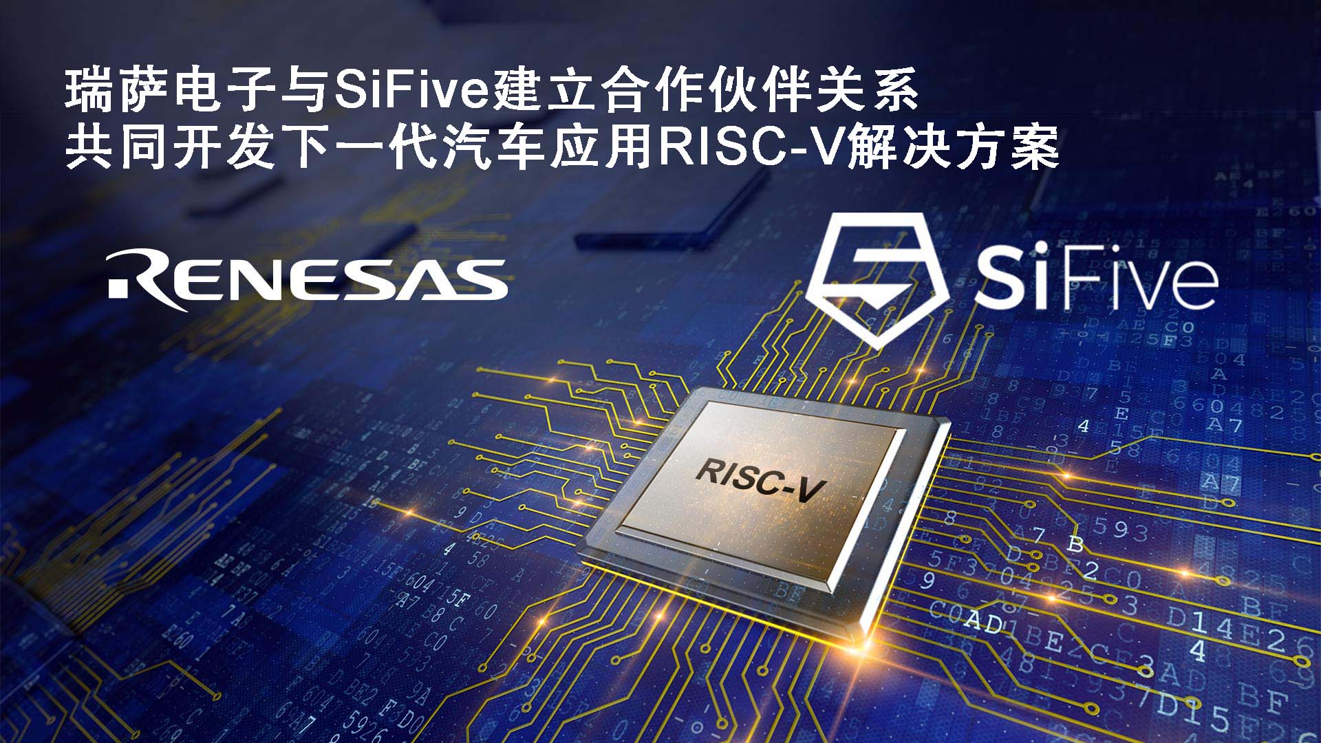 瑞萨电子携手SiFive共同开发面向汽车应用的 新一代高端RISC-V解决方案