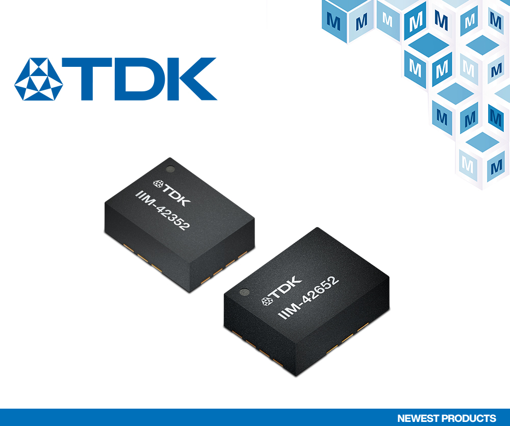 贸泽电子开售适合各种工业应用的 TDK InvenSense SmartIndustrial 传感器系列