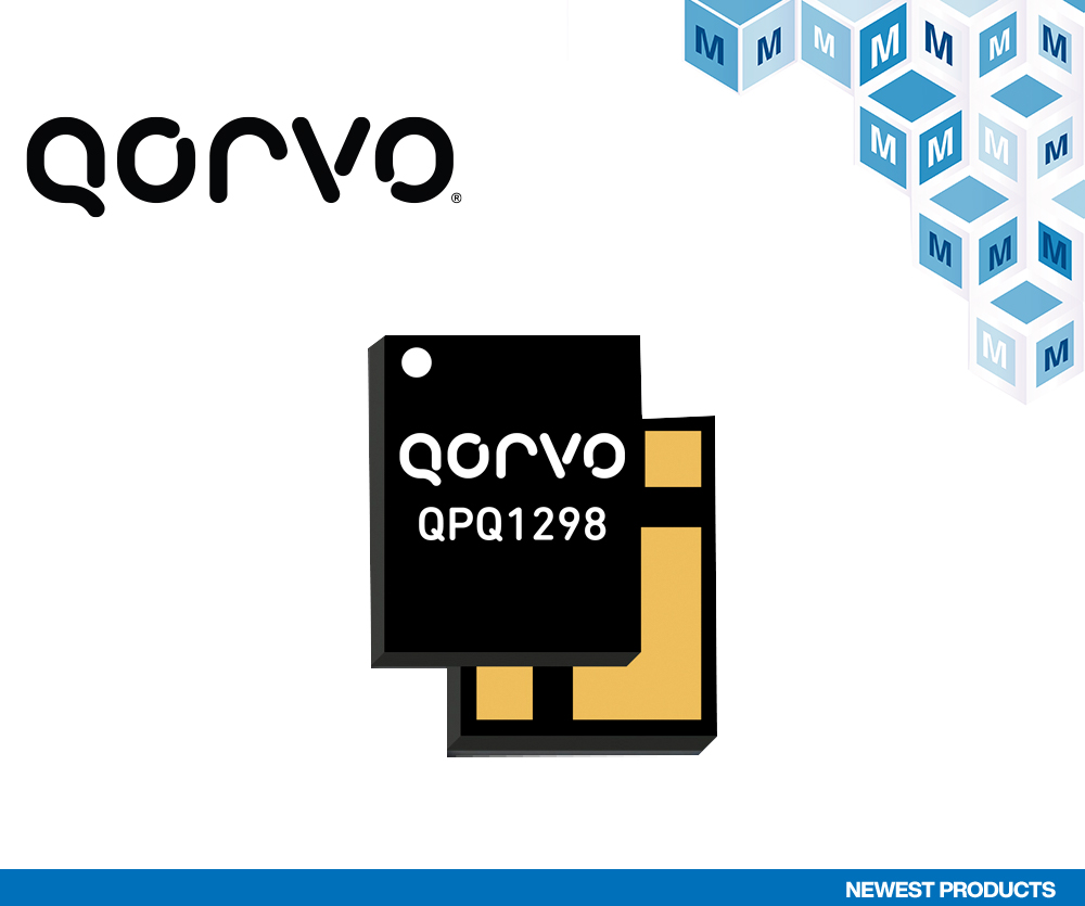 贸泽备货Qorvo QPQ1298高性能BAW滤波器 为n41子频段 5G网络基础设施提供支持