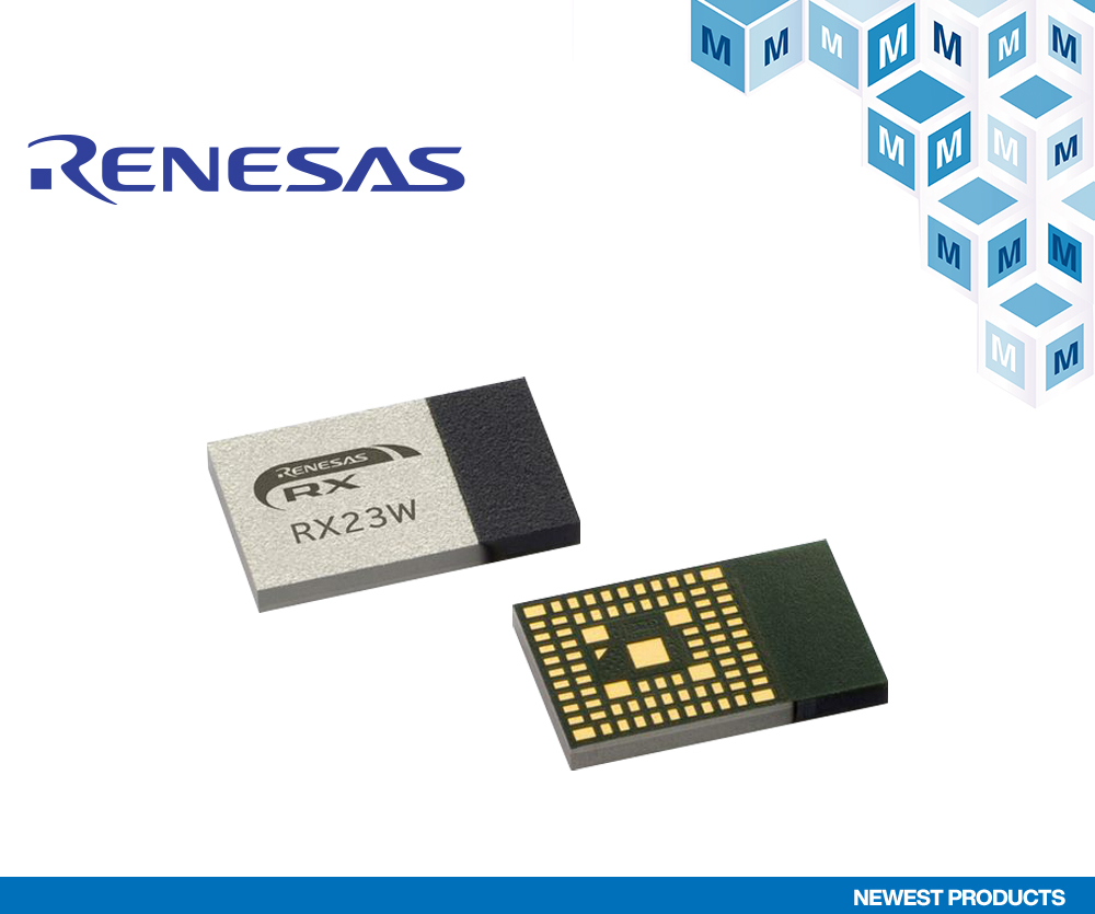 贸泽开售Renesas RX23W低功耗蓝牙模块<br>为物联网系统控制提供支持