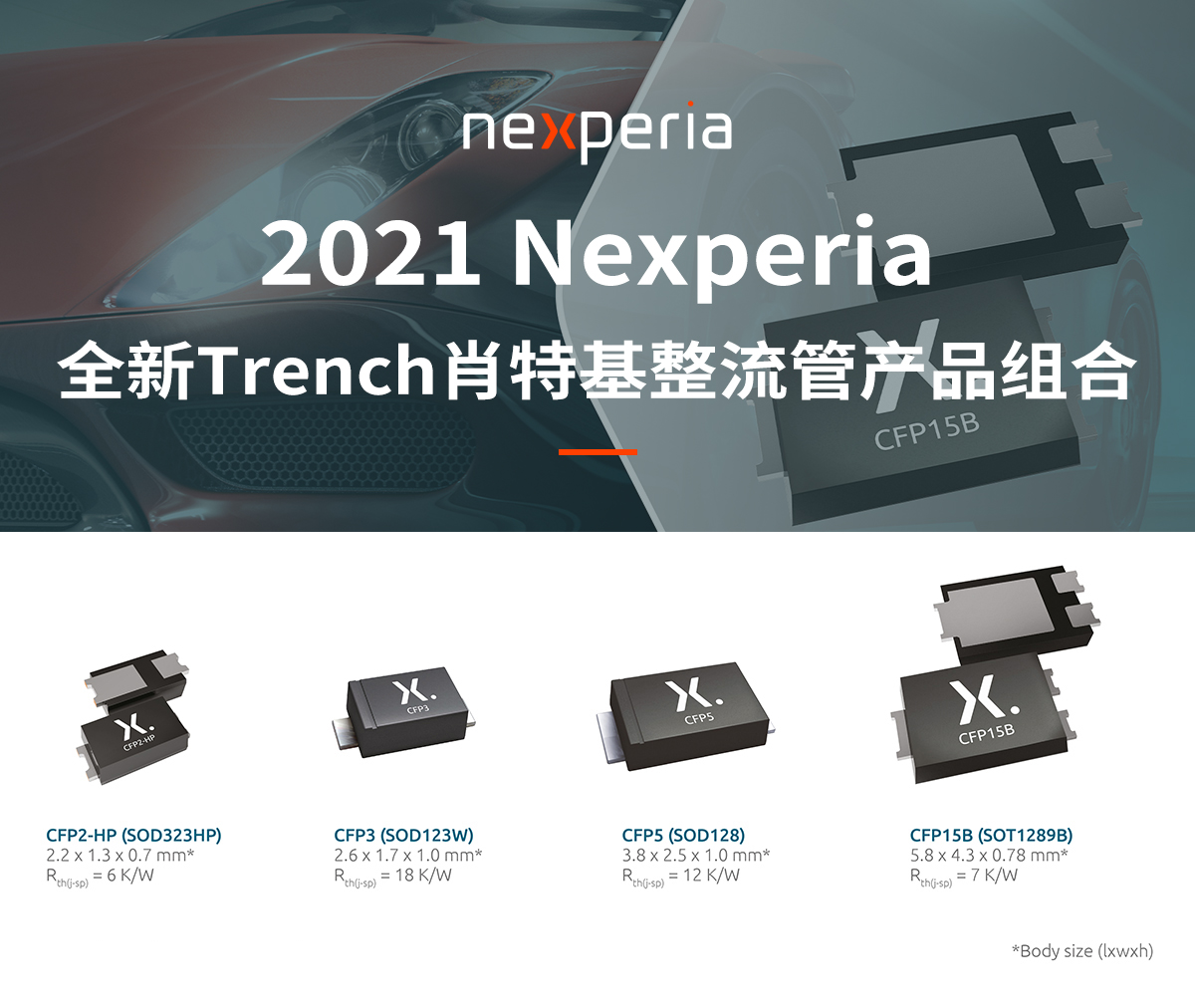 Nexperia全新Trench肖特基整流管，为快速开关应用提高效率