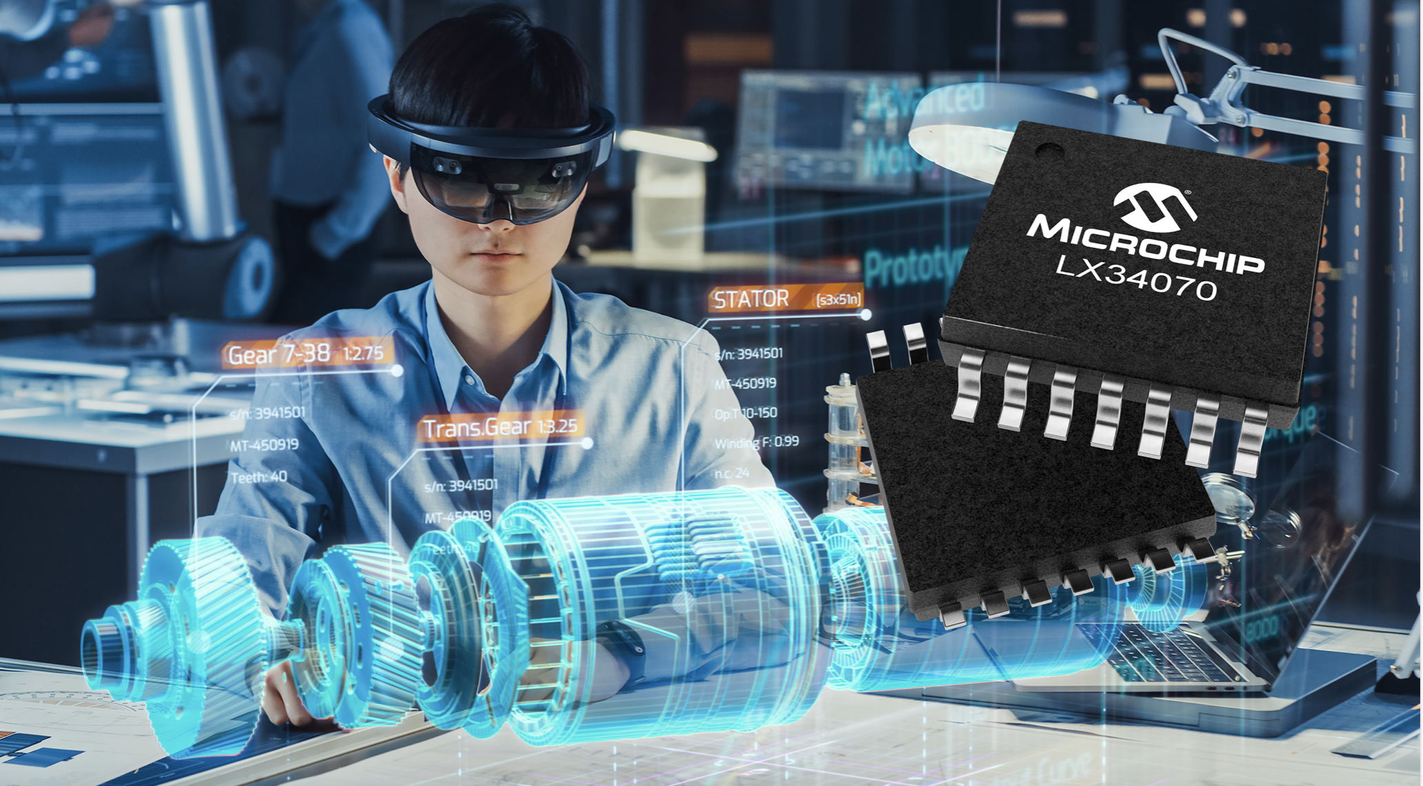 Microchip业界最全面的电感式位置传感器系列现已推出符合ISO 26262标准的适用于电动汽车电机控制应用的解决方案