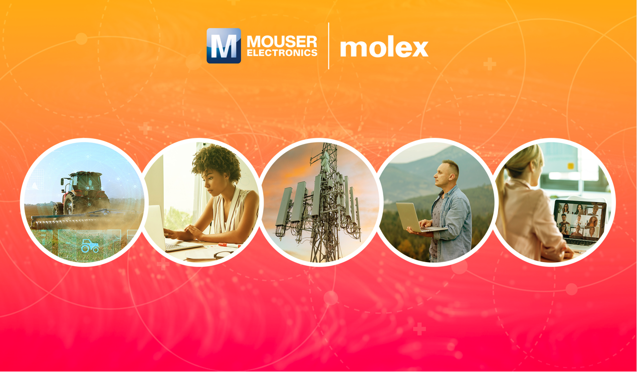 Molex与贸泽联手推出射频连接器内容中心重点介绍射频连接器在智能农业等领域中的应用