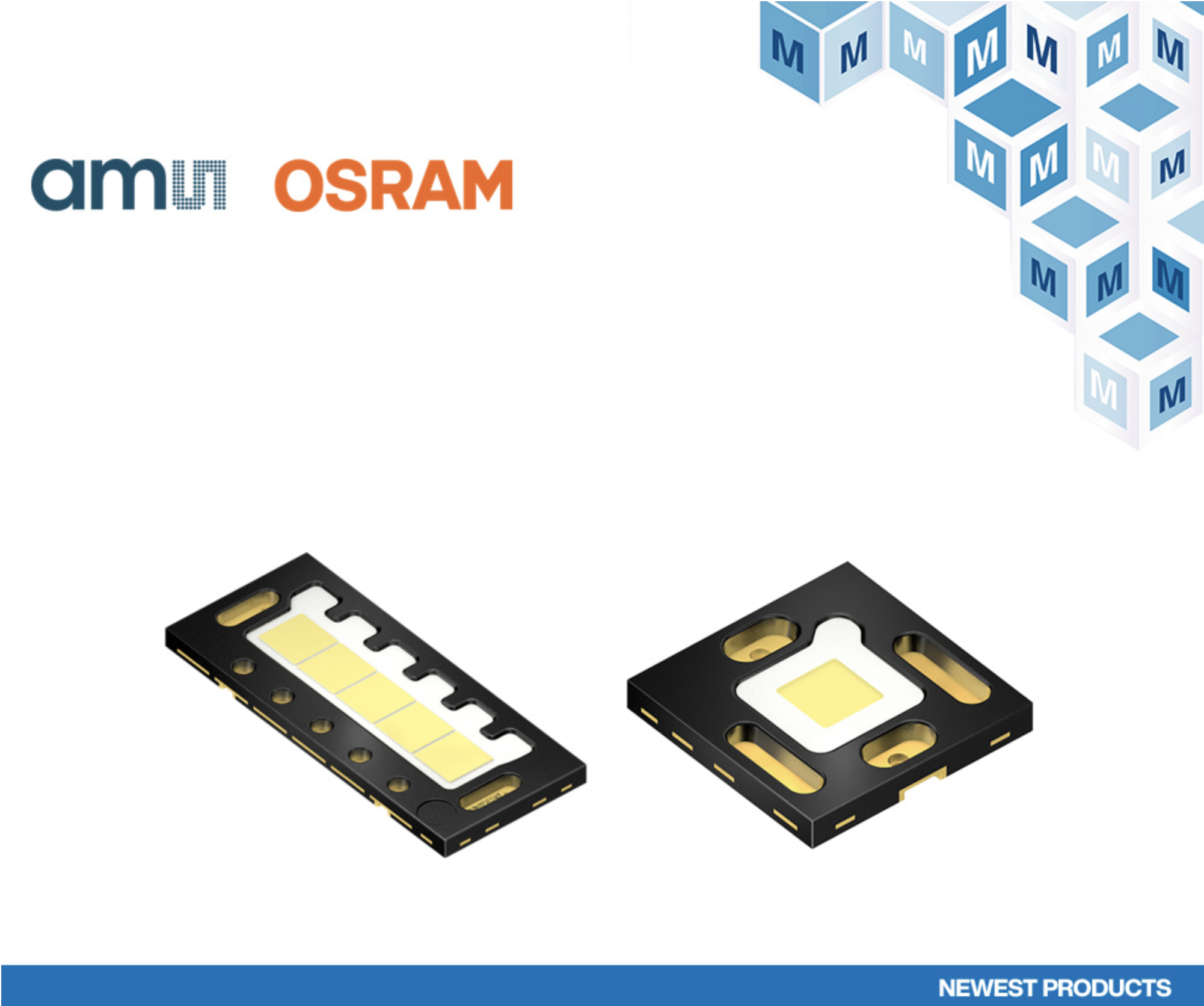 贸泽电子开售适用于汽车外部照明的 ams OSRAM OSLON Black Flat X LED器件