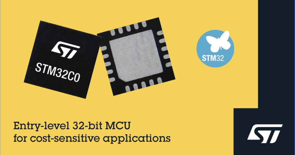 意法半导体发布STM32C0系列MCU让成本敏感的8位应用也能享受32 位性能