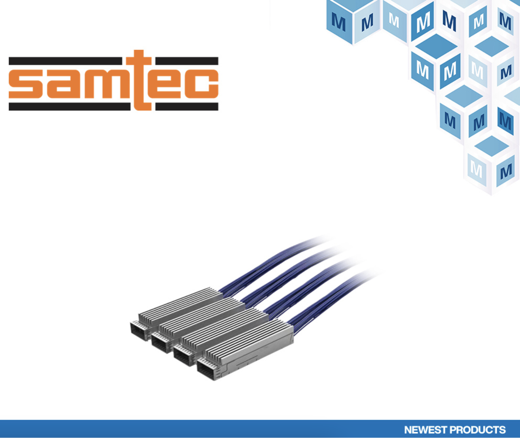 贸泽电子开售Samtec Flyover QSFP电缆系统