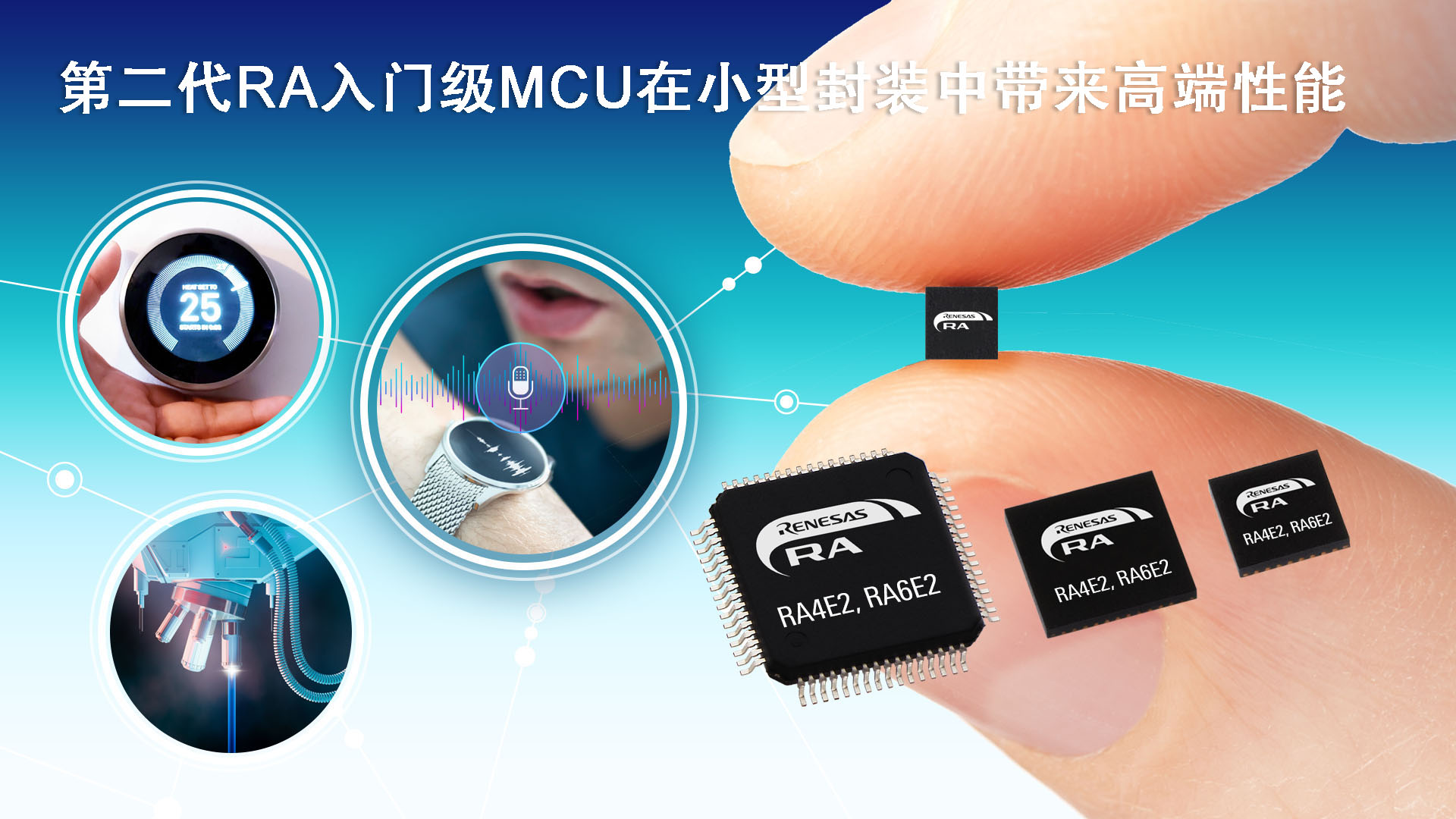 瑞萨电子推出两个全新入门级产品群以扩展RA MCU产品家族，打造性能、功能和价值的理想组合