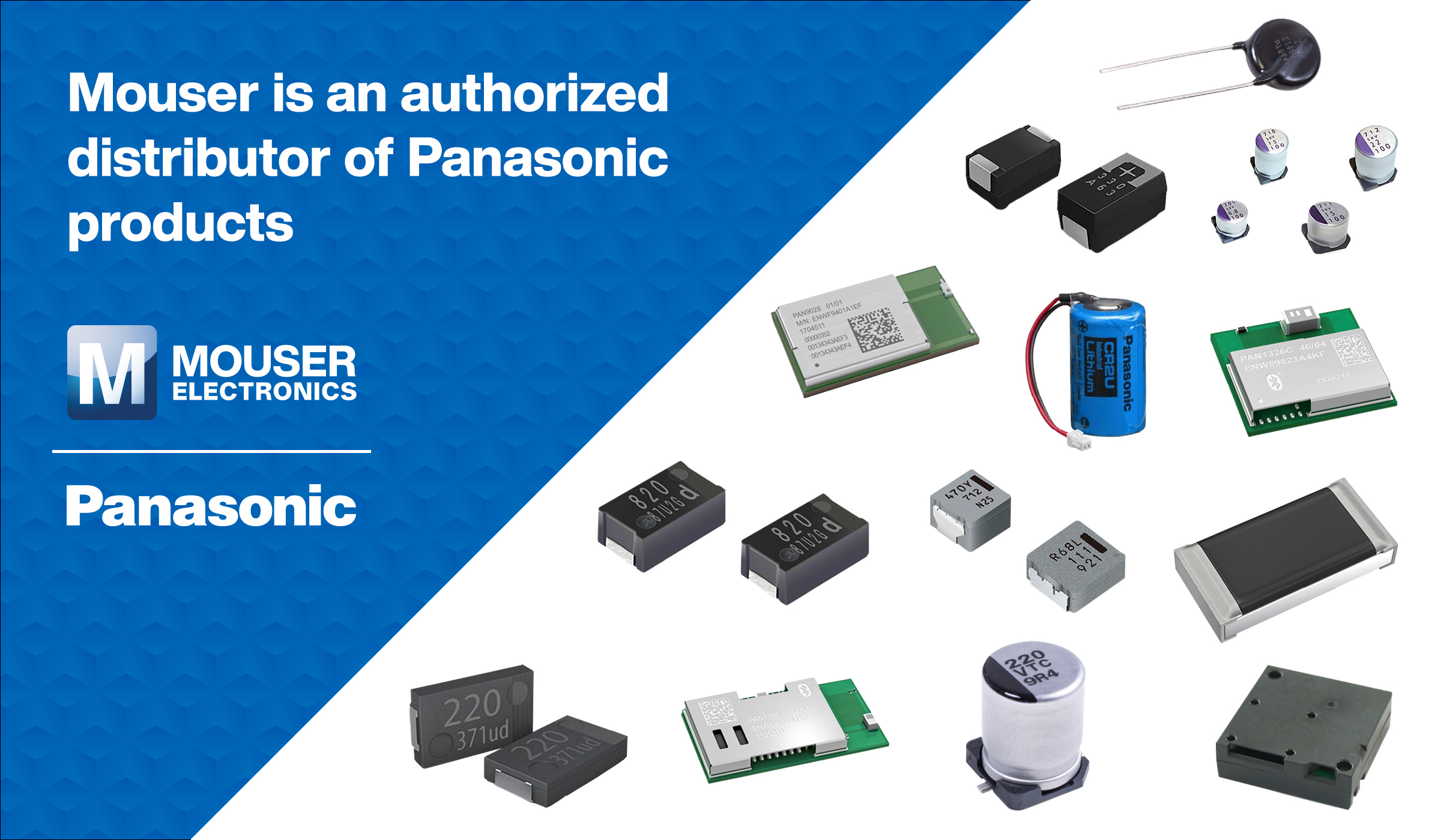 贸泽电子加大Panasonic新品备货力度涉及多种模块、电容器及继电器
