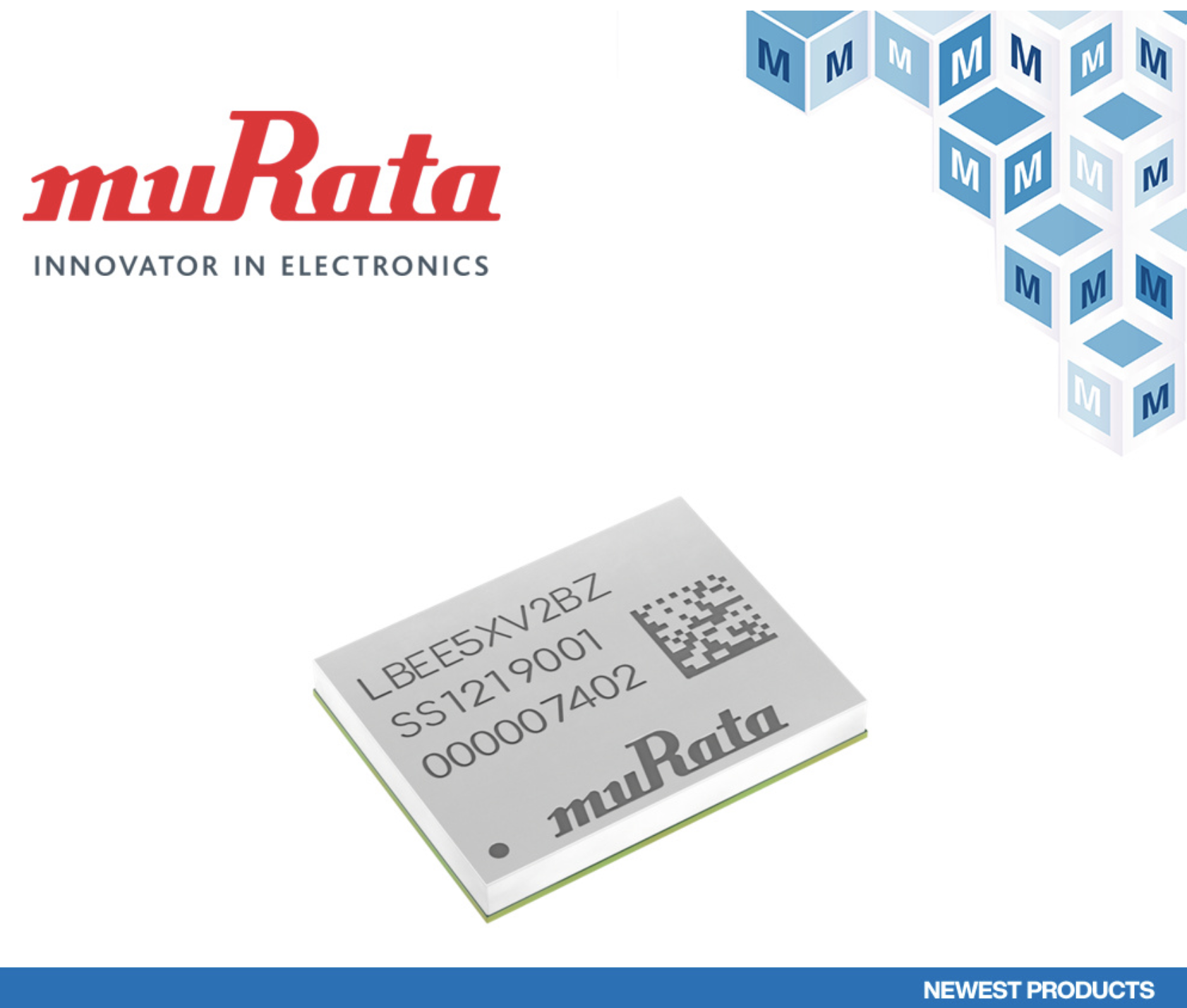 贸泽电子开售适用于物联网和手持无线应用的Murata Type 2BZ Wi-Fi +蓝牙模块