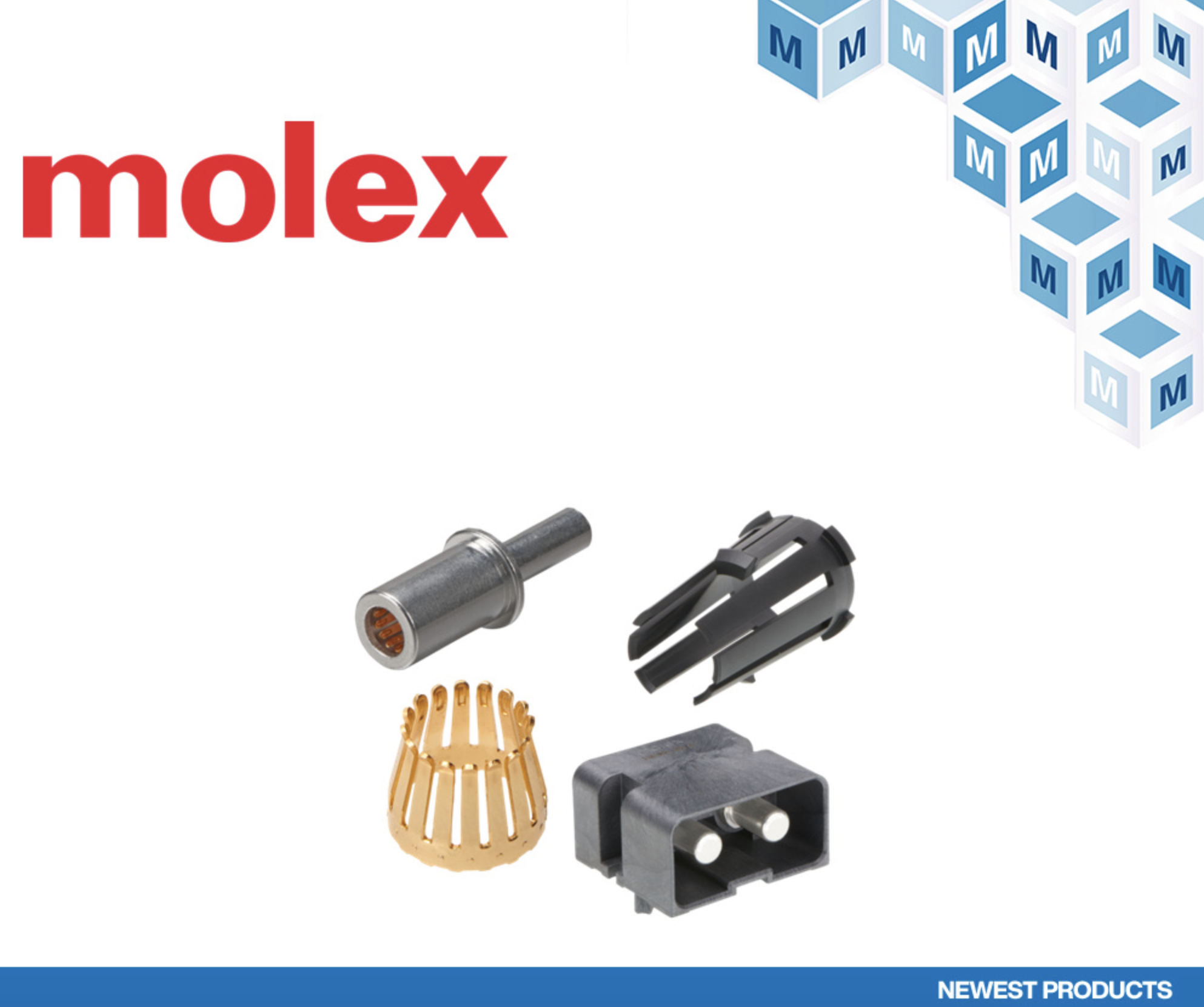 贸泽开售Molex PowerWize BMI盲插配大电流面板对电路板/面板对母线连接器