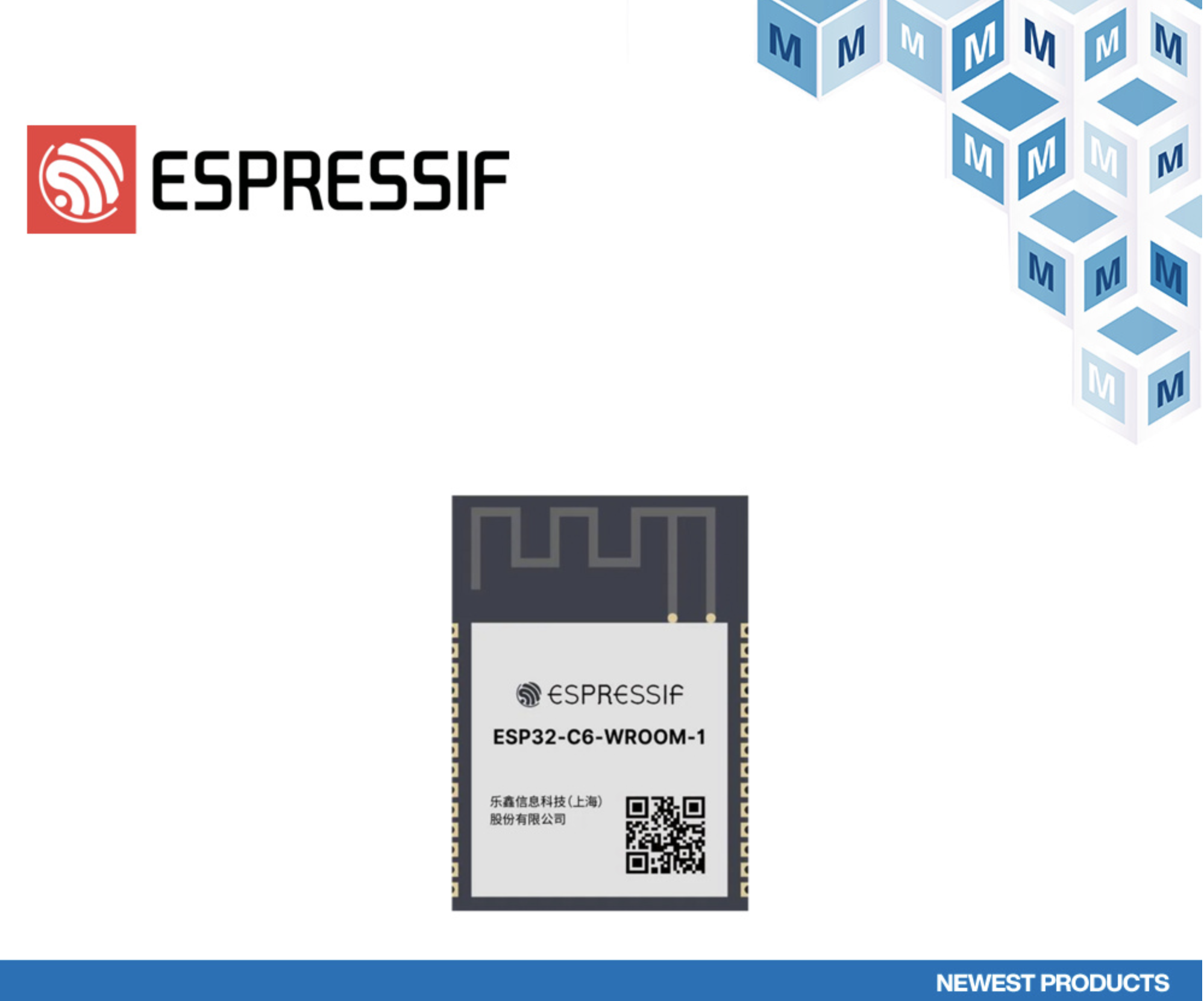 贸泽开售面向智能应用的Espressif Systems ESP32-C6-WROOM-1多协议Wi-Fi/蓝牙模块