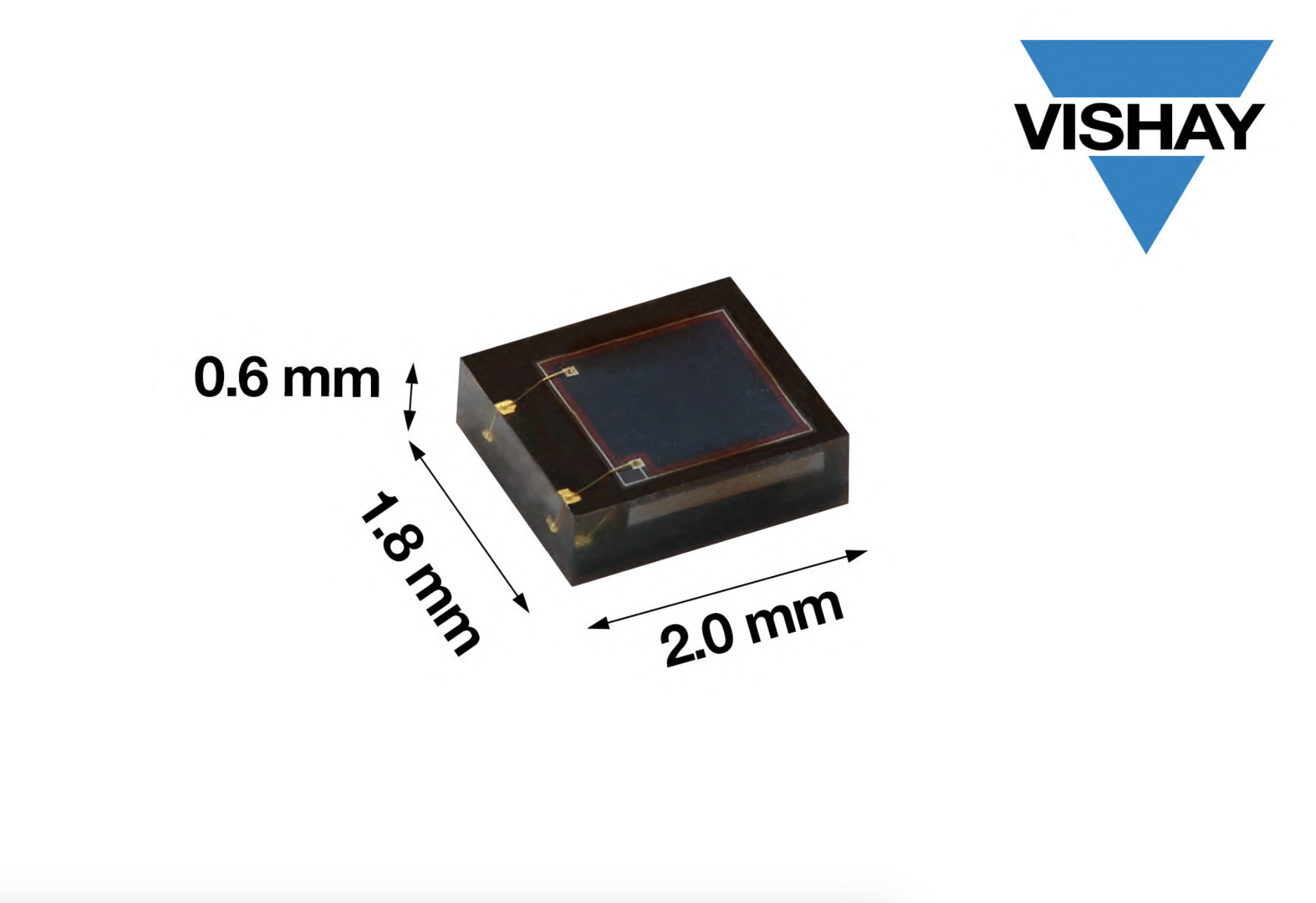 Vishay推出超小型高集成度的可见光敏感度增强型高速PIN光电二极管