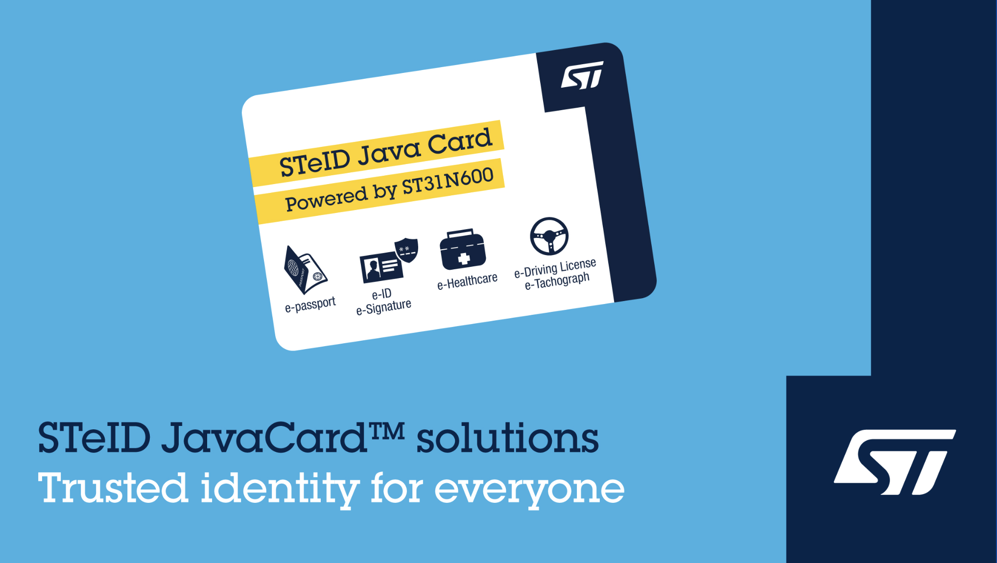 意法半导体推出STeID Java Card™可信电子身份证和电子政务解决方案