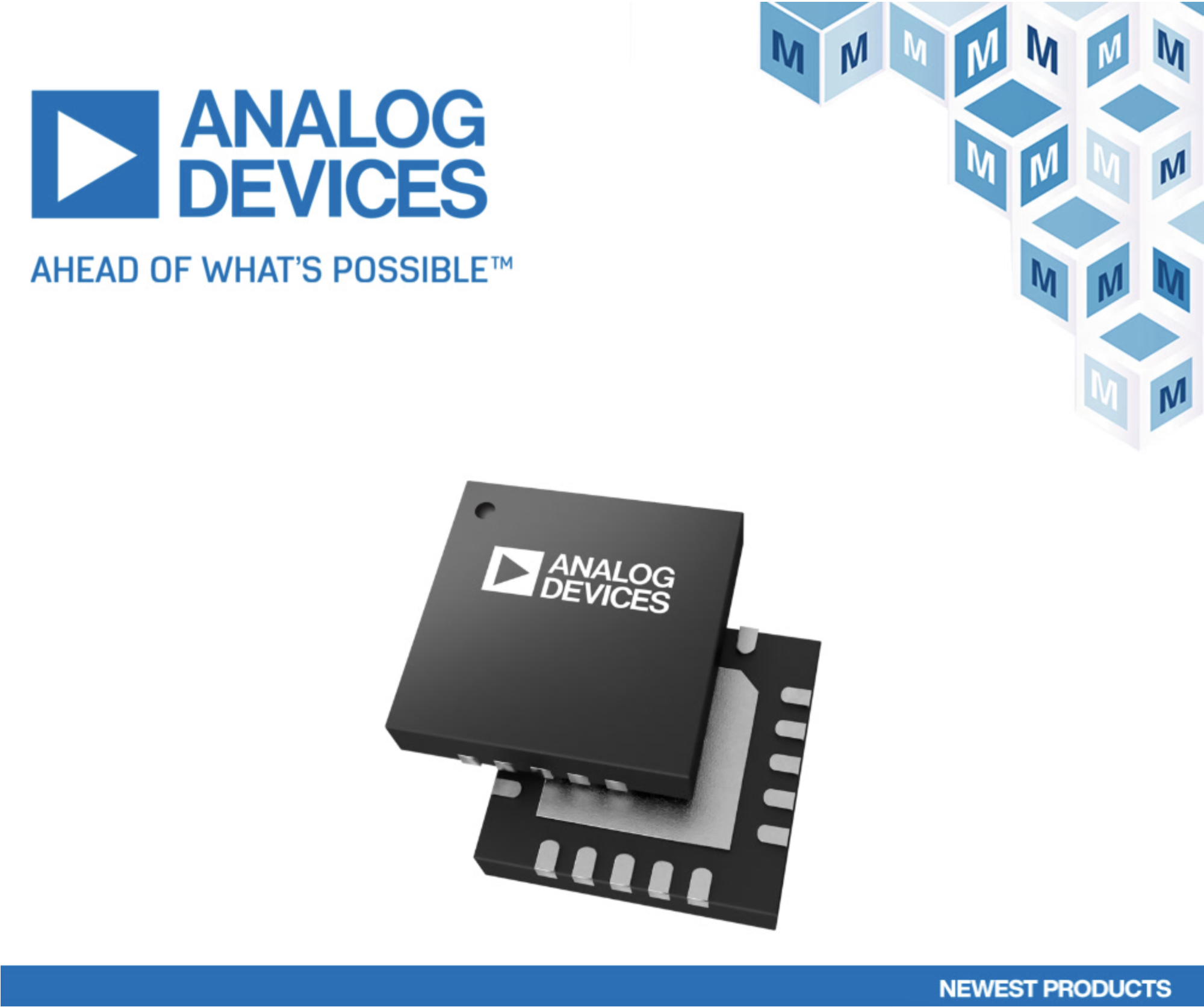 贸泽电子开售适用于压力传感器应用的Analog Devices MAX40109低功耗精密传感器接口SoC