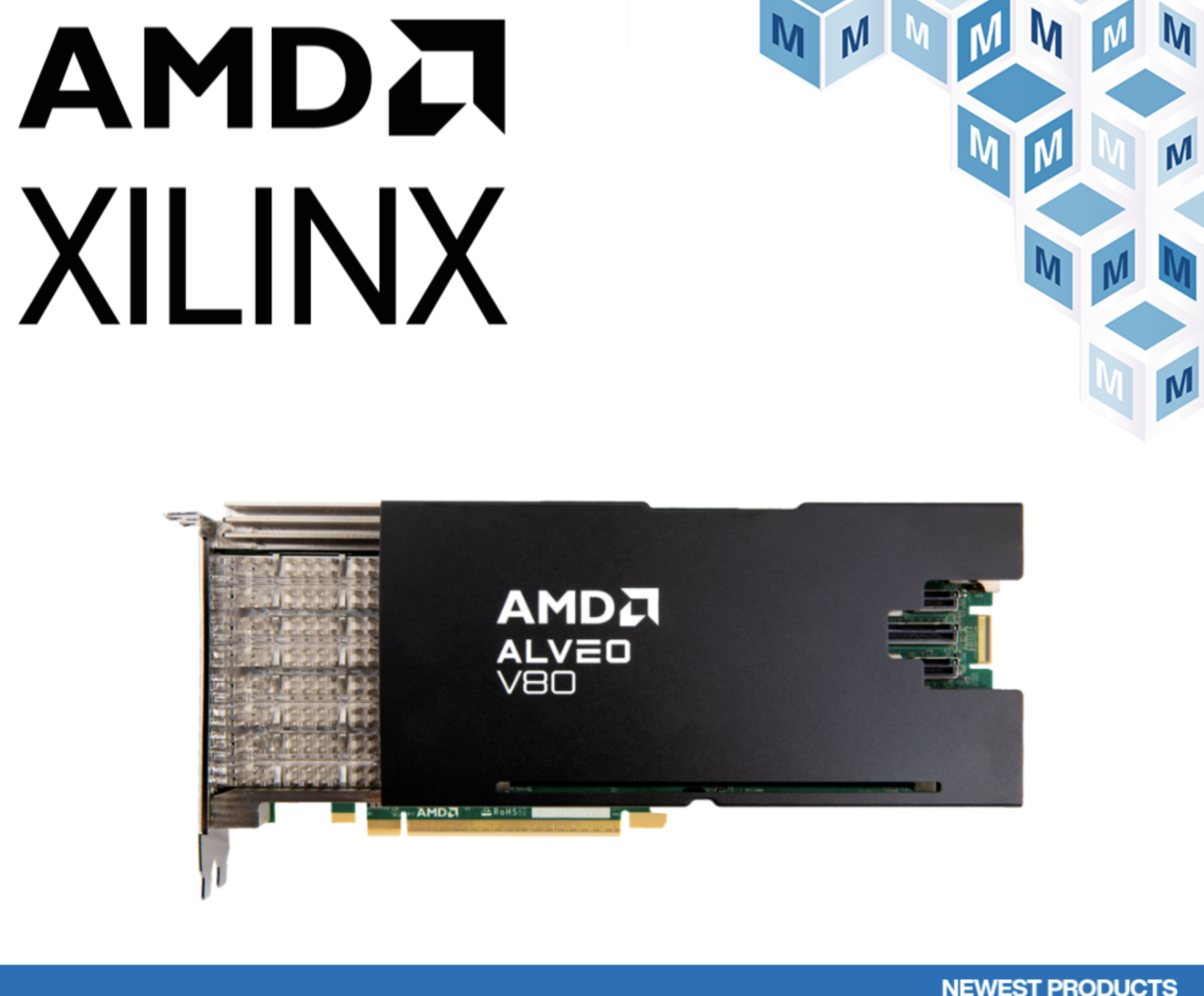 贸泽开售适用于高性能计算应用的AMD Alveo V80加速器卡