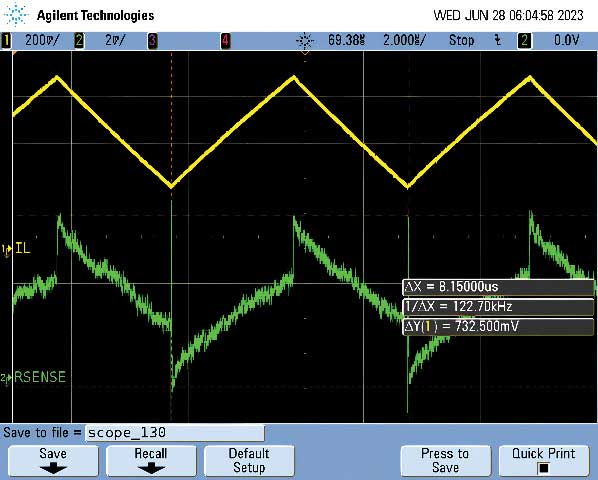 Figure 6. This is the RSENSE signal when the filter compensation system is removed.