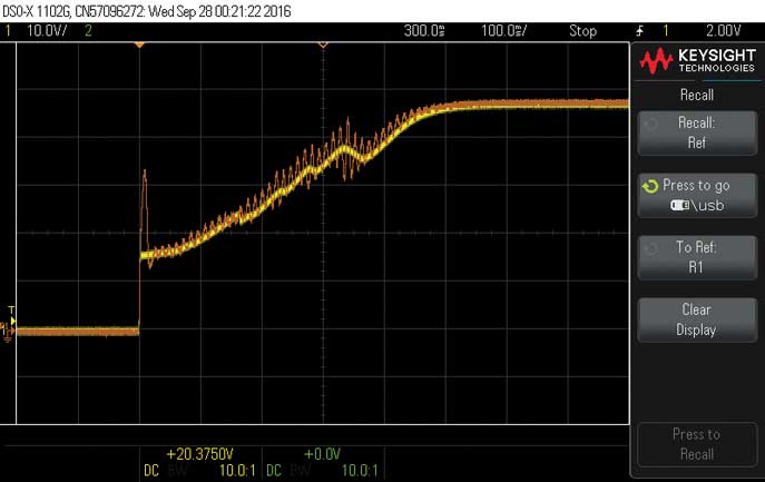 Figure 10. C = 2.2 μF, longer startup time makes it easier for the digital load to set the correct CR.