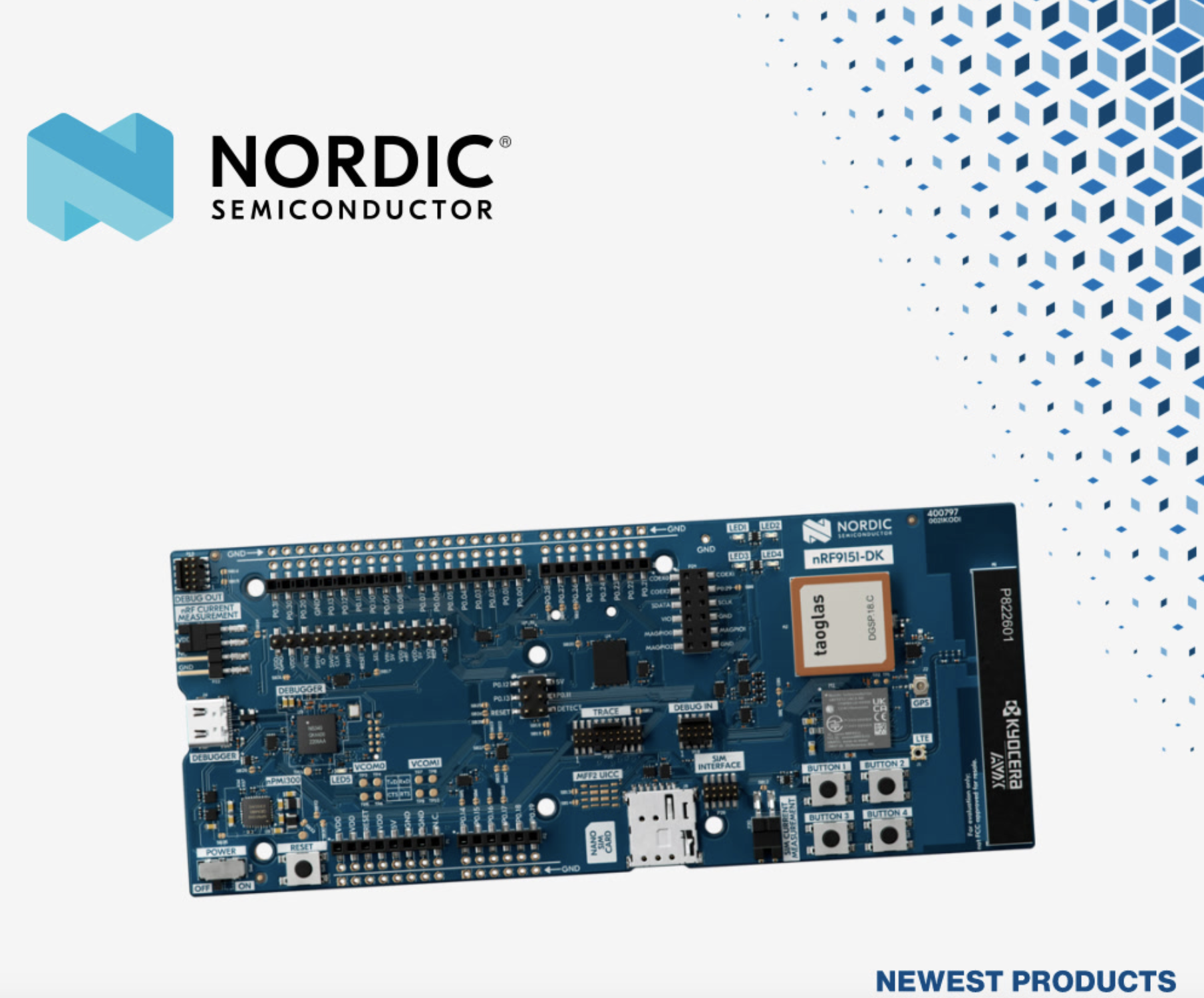 贸泽开售适用于全球LTE、智能和IoT应用的Nordic Semiconductor nRF9151-DK开发套件