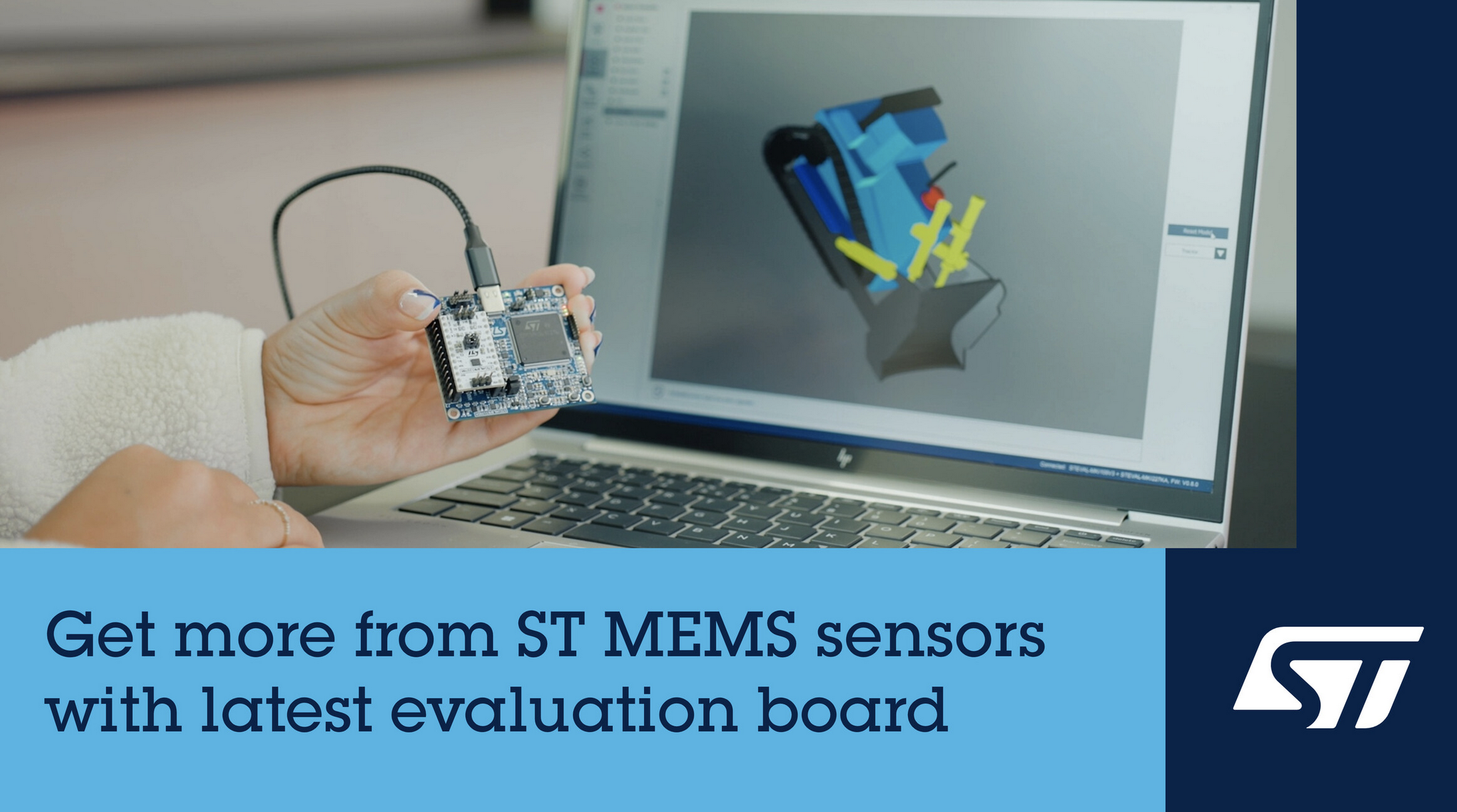 意法半导体升级传感器评估板，结合ST MEMS Studio开发环境，加快即插即用传感模块评估新硬件紧密结合便捷的图形界面开发环境
