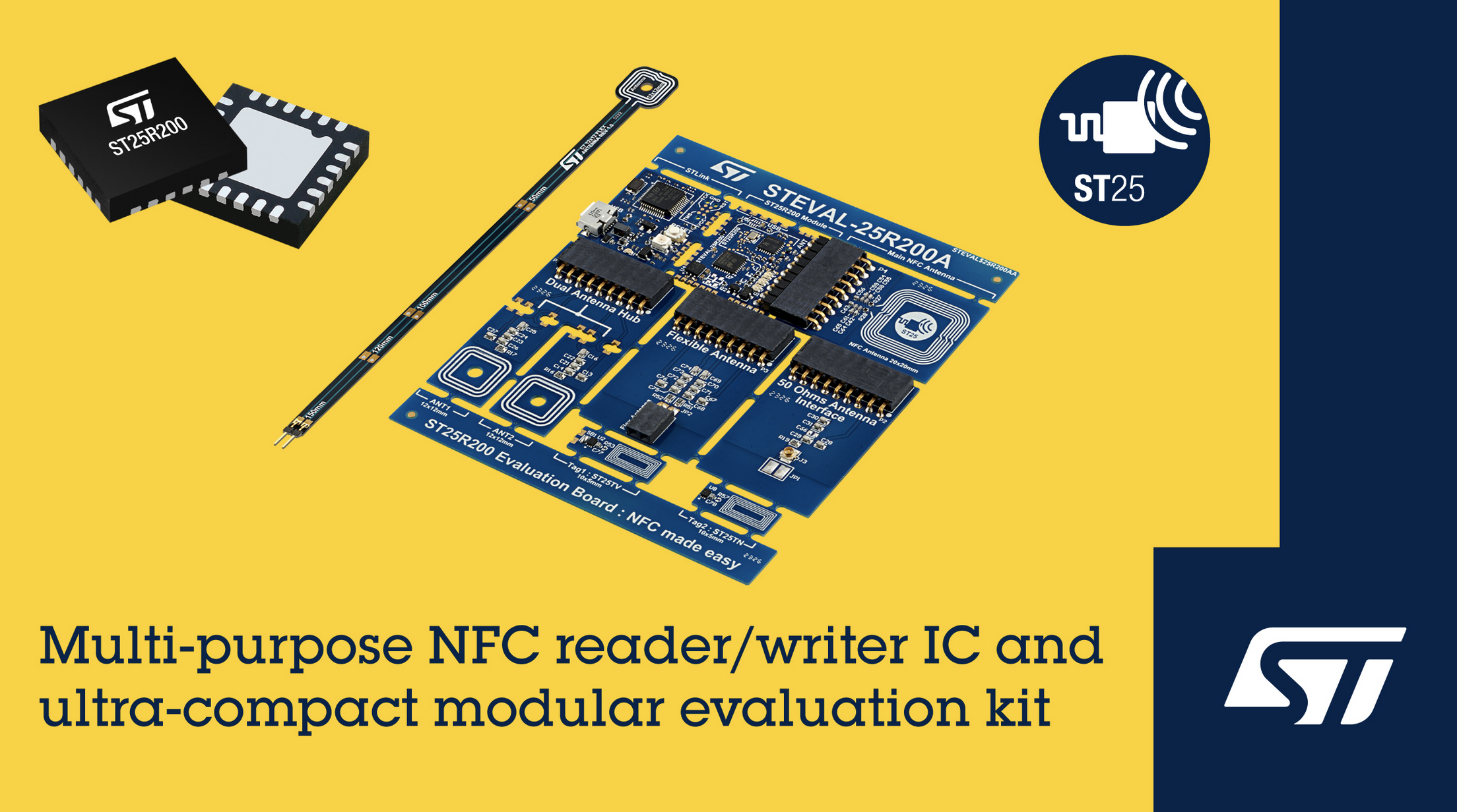 意法半导体新推出的NFC读取器芯片和全套模块化开发工具加快非接产品设计