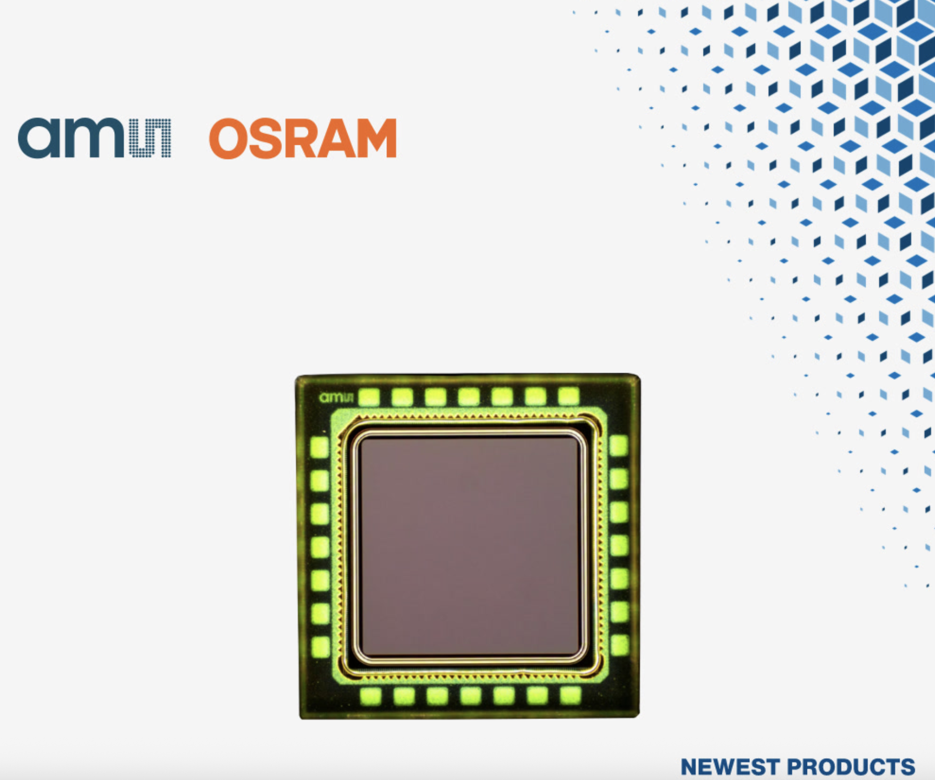 贸泽开售适用于工业、机器人和机器视觉应用的ams OSRAM Mira016 CMOS NIR图像传感器