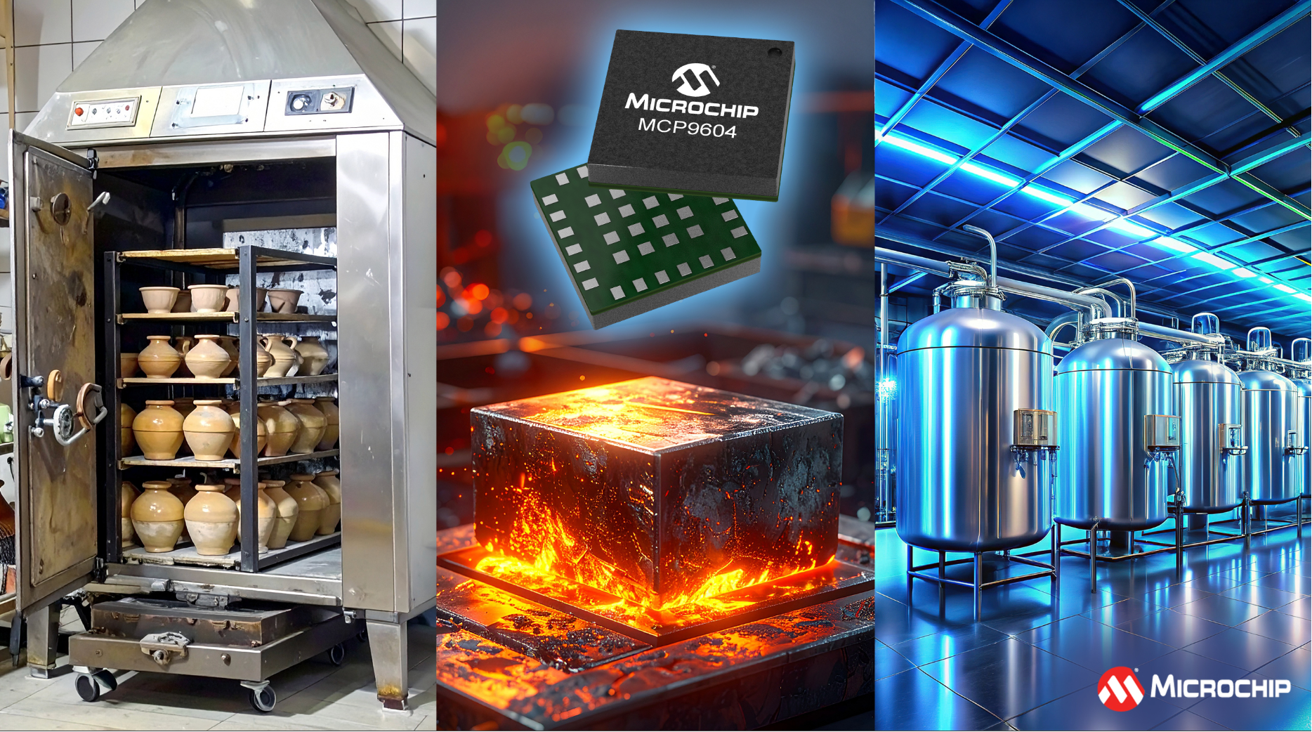 Microchip推出四通道集成热电偶调理IC器件MCP9604