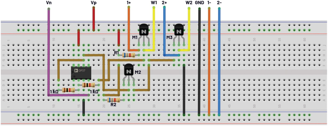 图4.单平衡混频器试验板连接