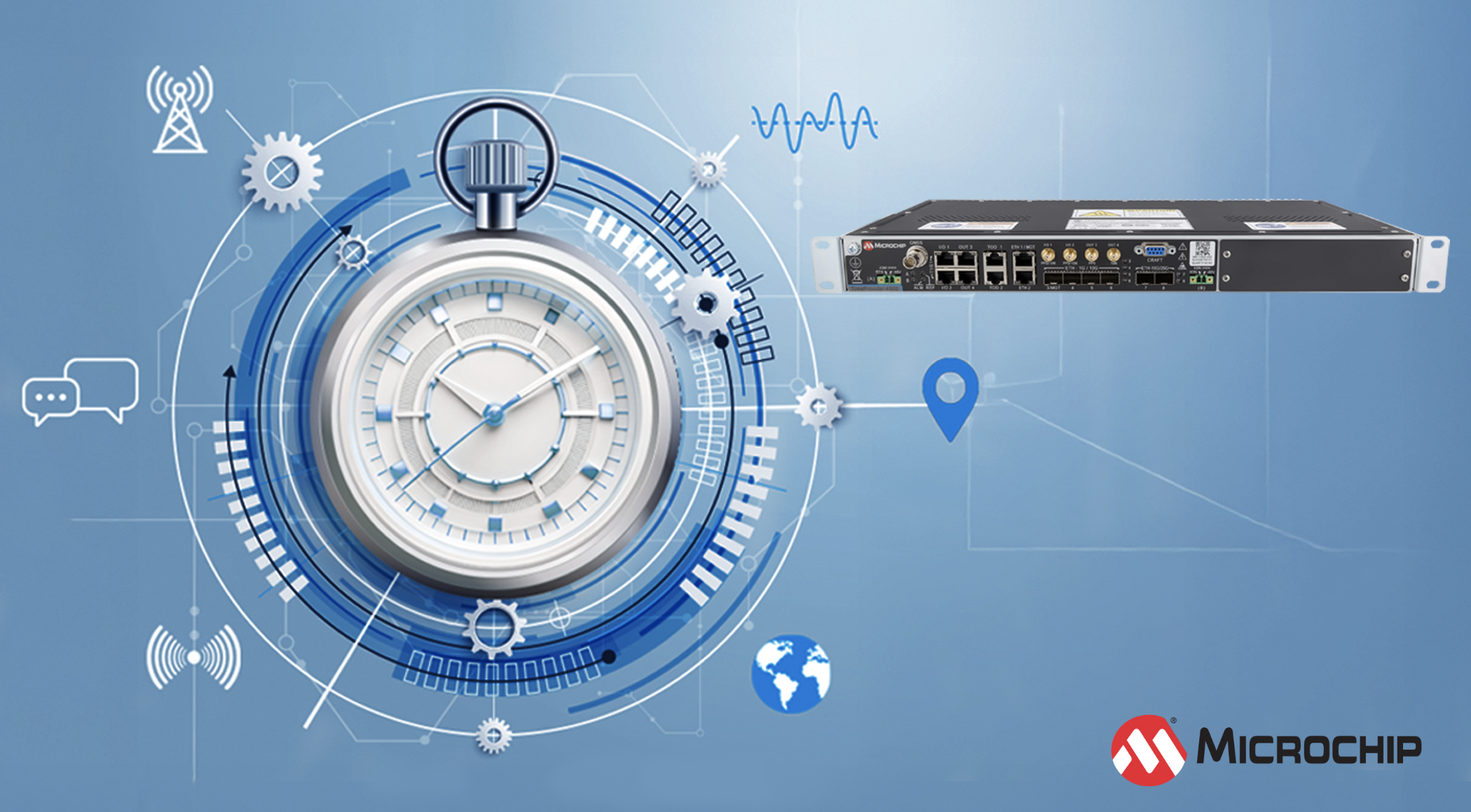 Microchip推出高精度时间传输解决方案TimeProvider®4500 v3主时钟