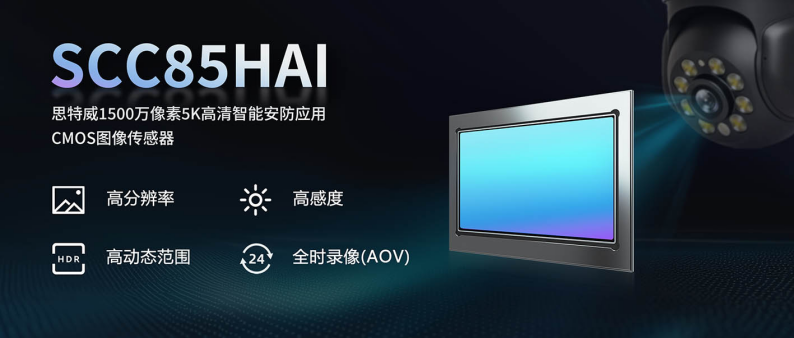 思特威推出1500万像素5K高清智能安防应用图像传感器