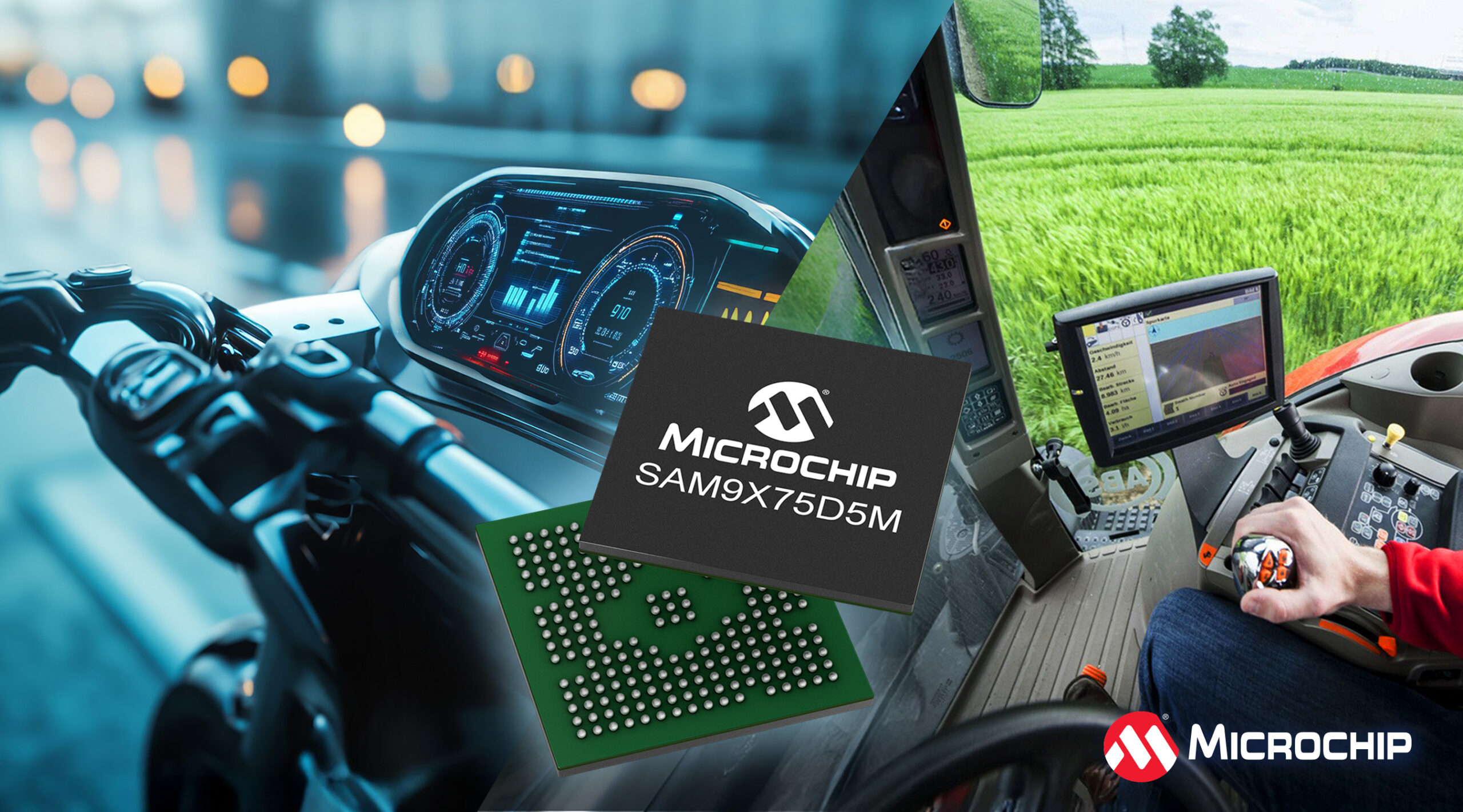 Microchip推出车规级系统封装（SiP）混合型单片机SAM9X75专为汽车及电动出行人机界面（HMI）应用而打造
