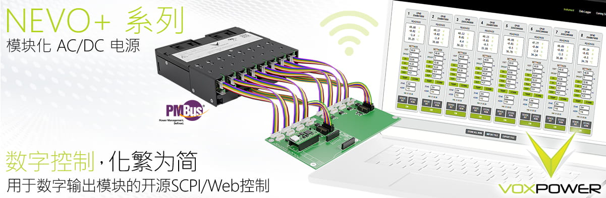 Vox Power Ltd. – 全新发布支持数字控制的输出模块,适用于NEVO+可配置AC-DC电源系列