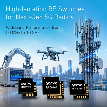 Qorvo® 推出全新宽带高隔离度开关系列产品,消除 5G 无线电级联架构